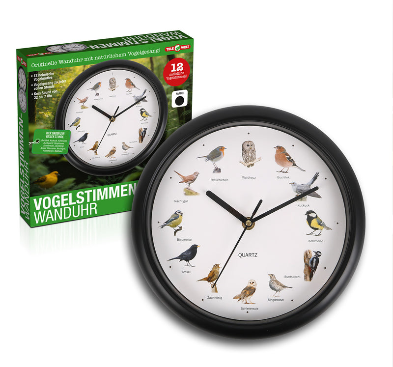 Telewelt Wanduhr mit Vogelstimmen-1