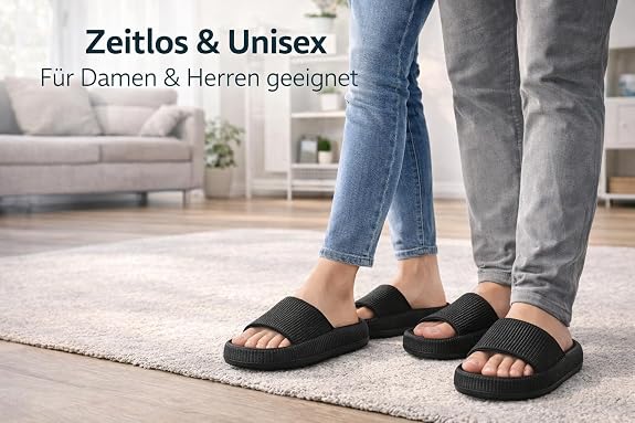 Relax Vital Wolken Slipper, schwarz, Größe 45, Polybag / Hang Tag