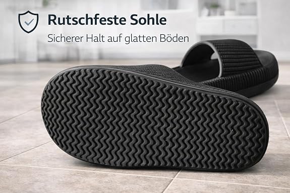 Relax Vital Wolken Slipper, schwarz, Größe 45, Polybag / Hang Tag