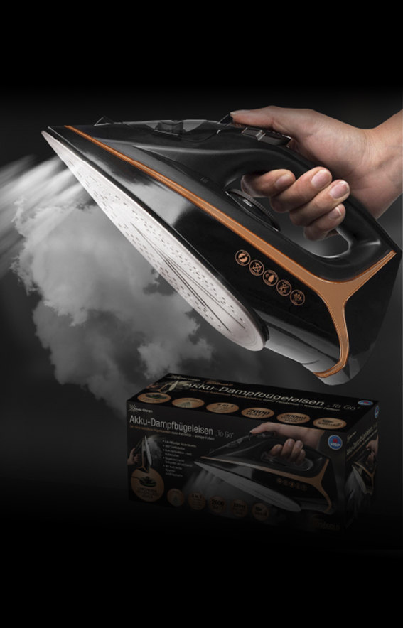 Clever Clean "Edition Rosegold" Dampfbügeleisen to go METALLIC