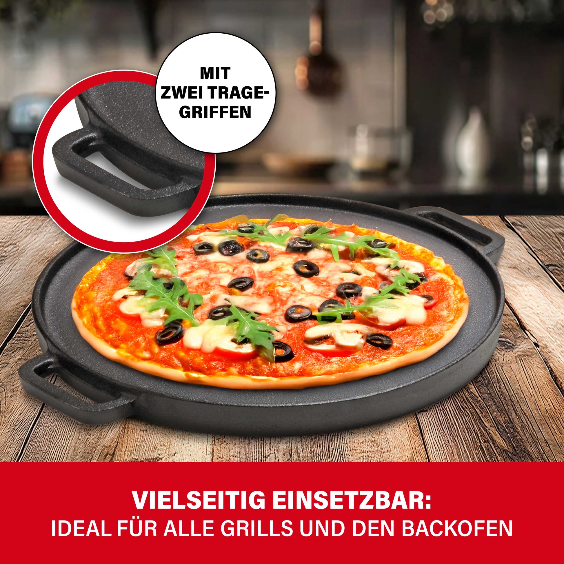 BBQ Boss 2 in 1 Grillplatte rund, 30cm-5