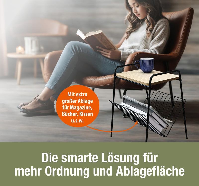 Beistelltisch mit Magazin-3