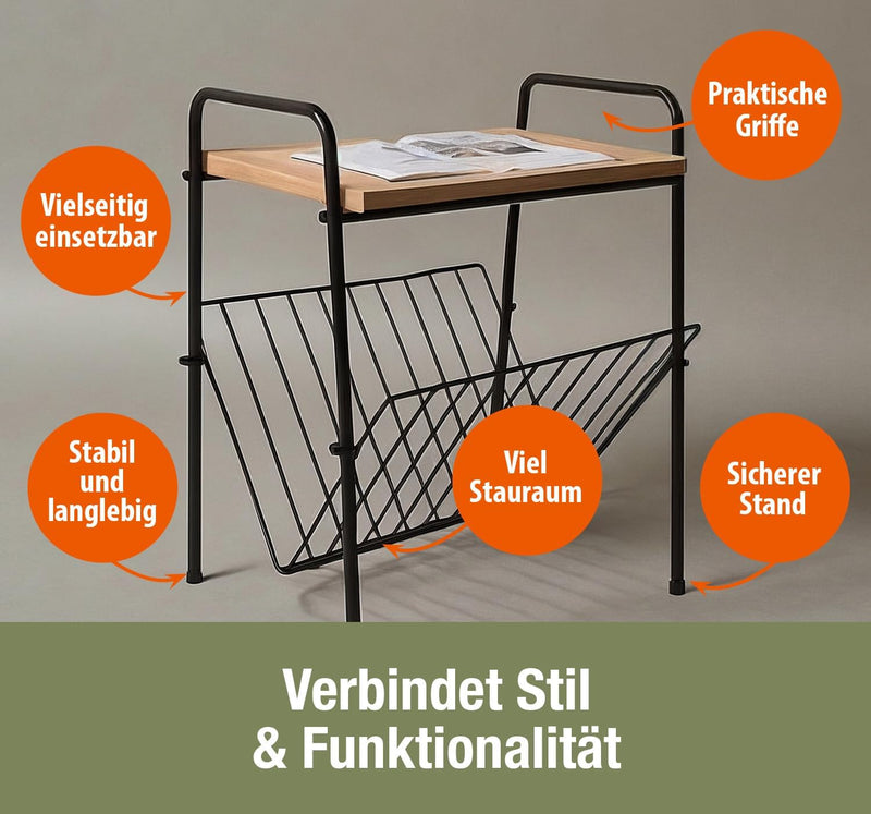 Beistelltisch mit Magazin-5
