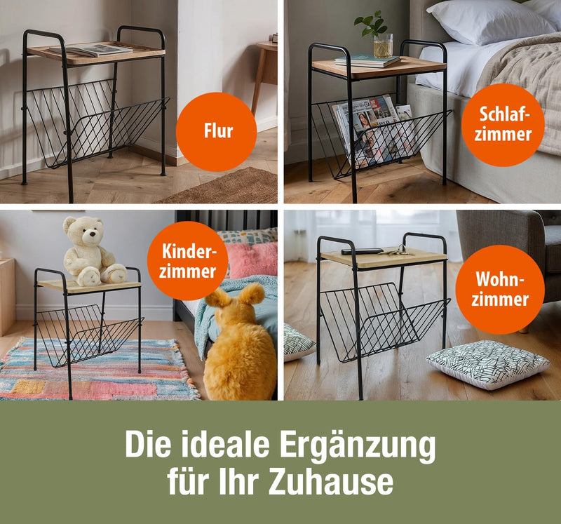 Beistelltisch mit Magazin-6