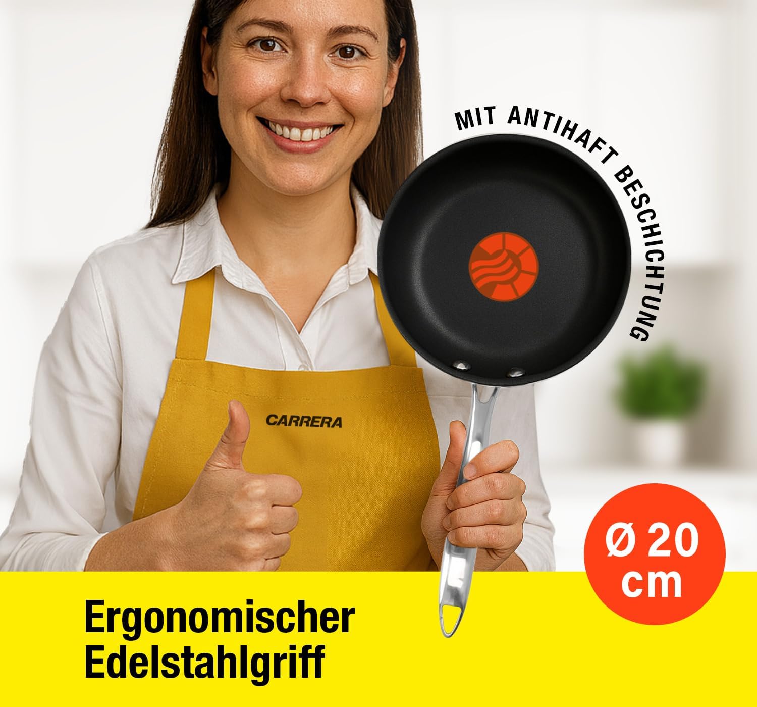 Ceraflon Elite-Pro Edelstahl Hybrid Pfanne 20 cm-4