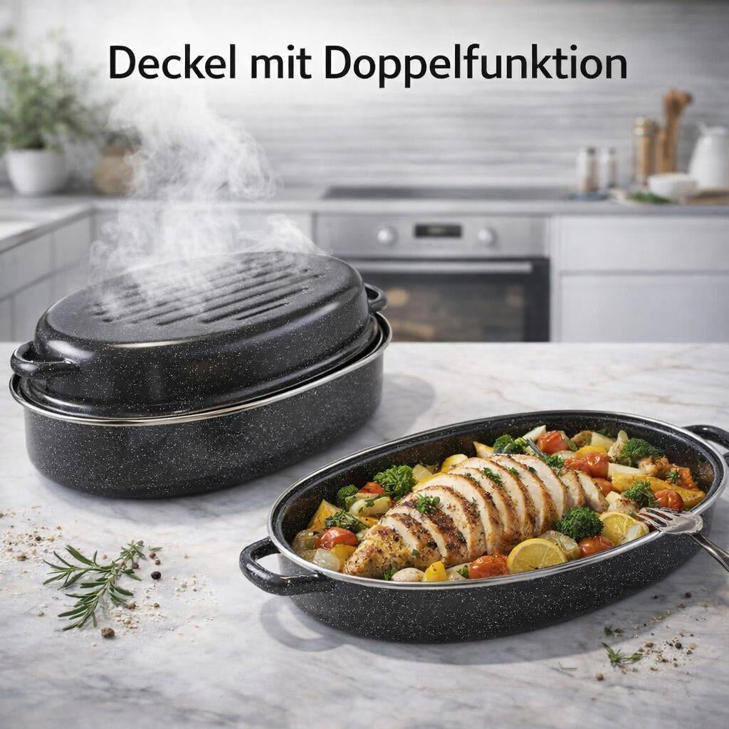 Cucinova Emaille Bräter 38cm-4