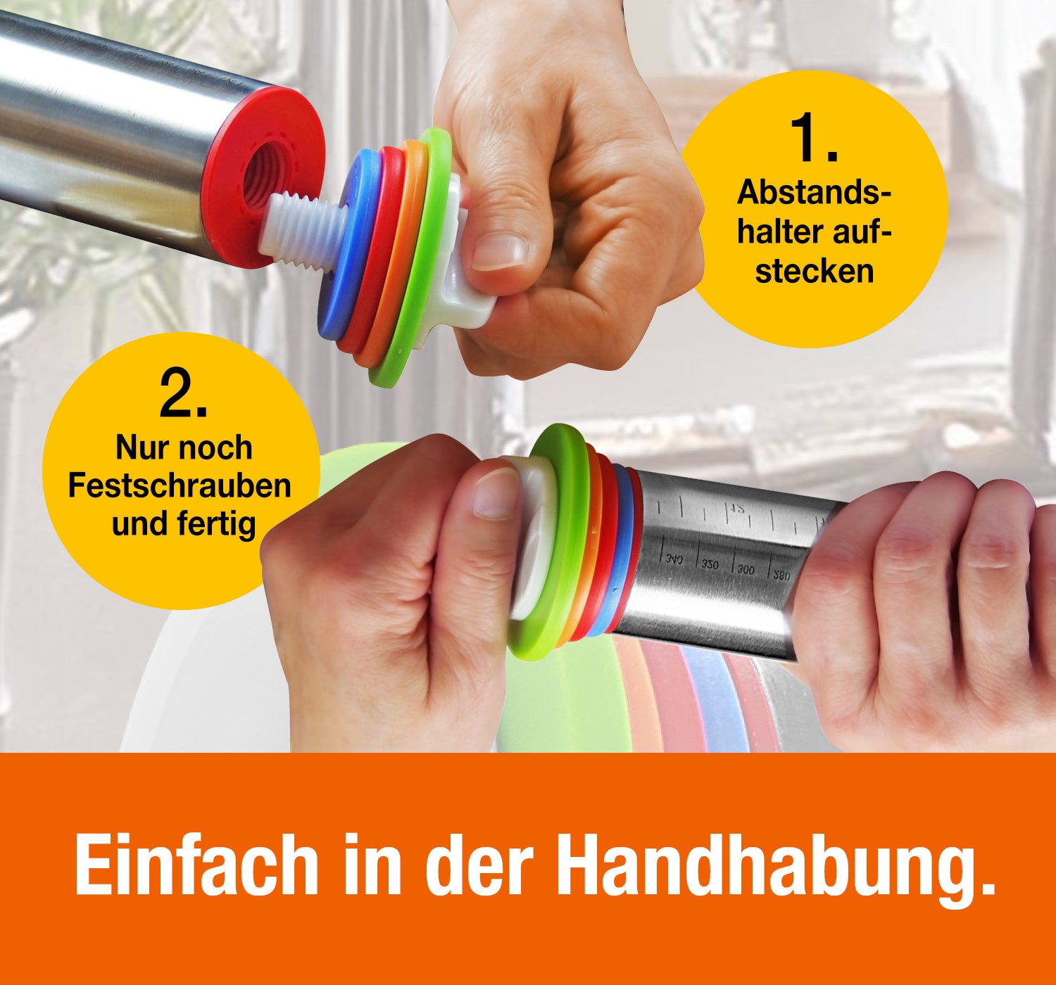 Cucinova verstellbare Teigrolle – Bild 4