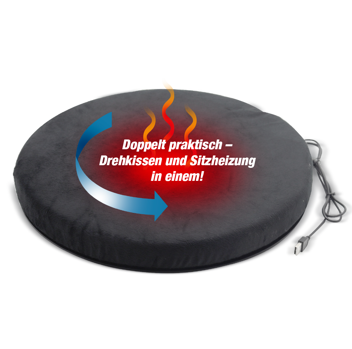 Relax Vital Dreh-Sitzkissen 2in1 mit Wärmefunktion