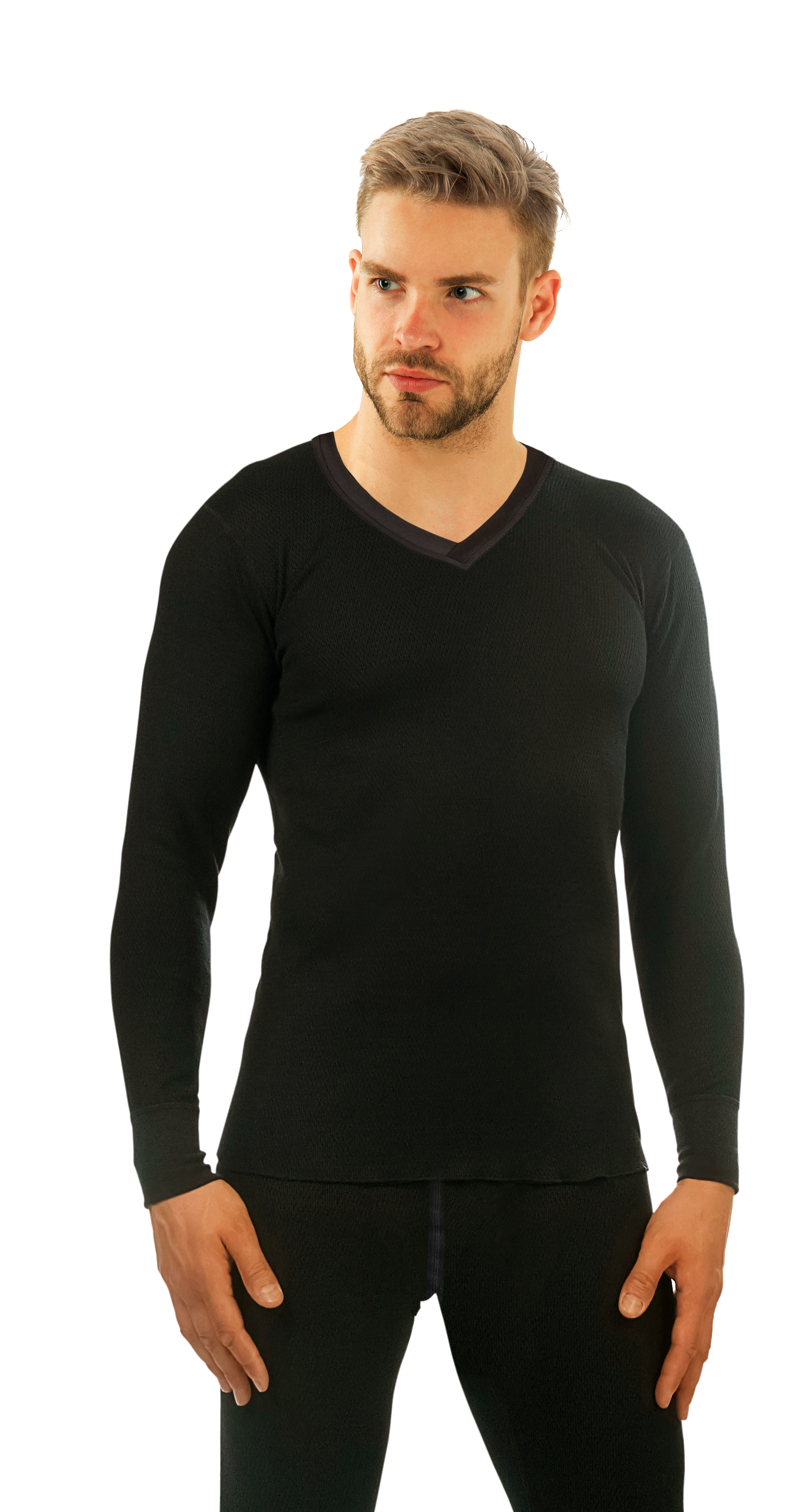 Smart Tex Thermoshirt 2er Set schwarz/weiß Herren, Gr. 3XL in COB