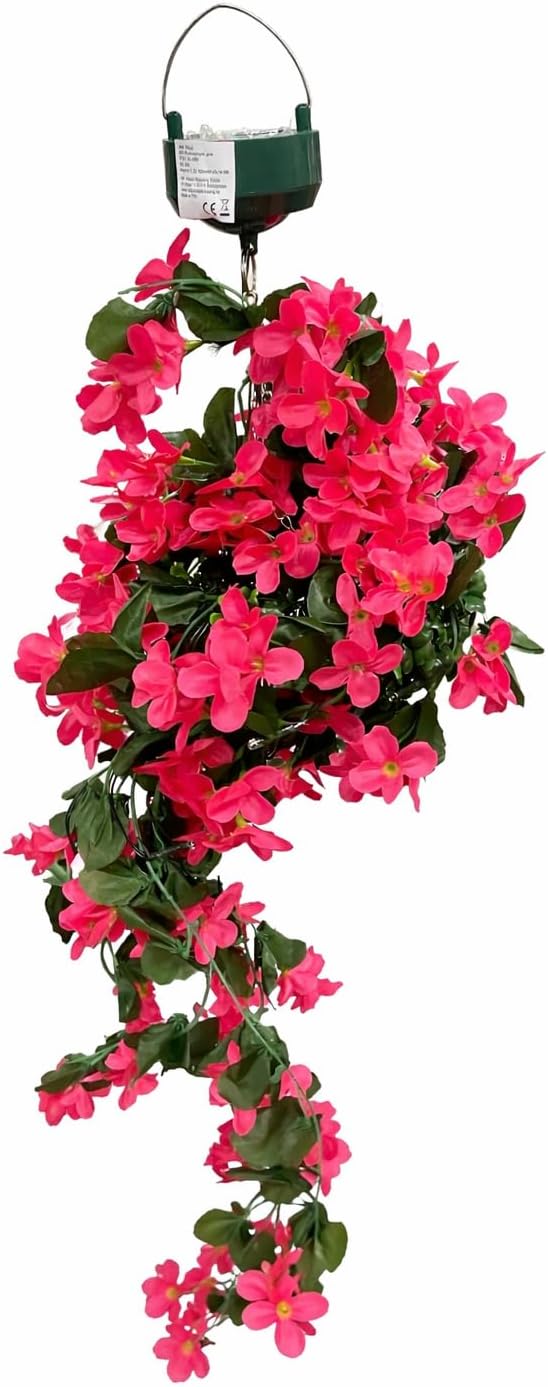 Solar Magic LED Blumenampel, pink